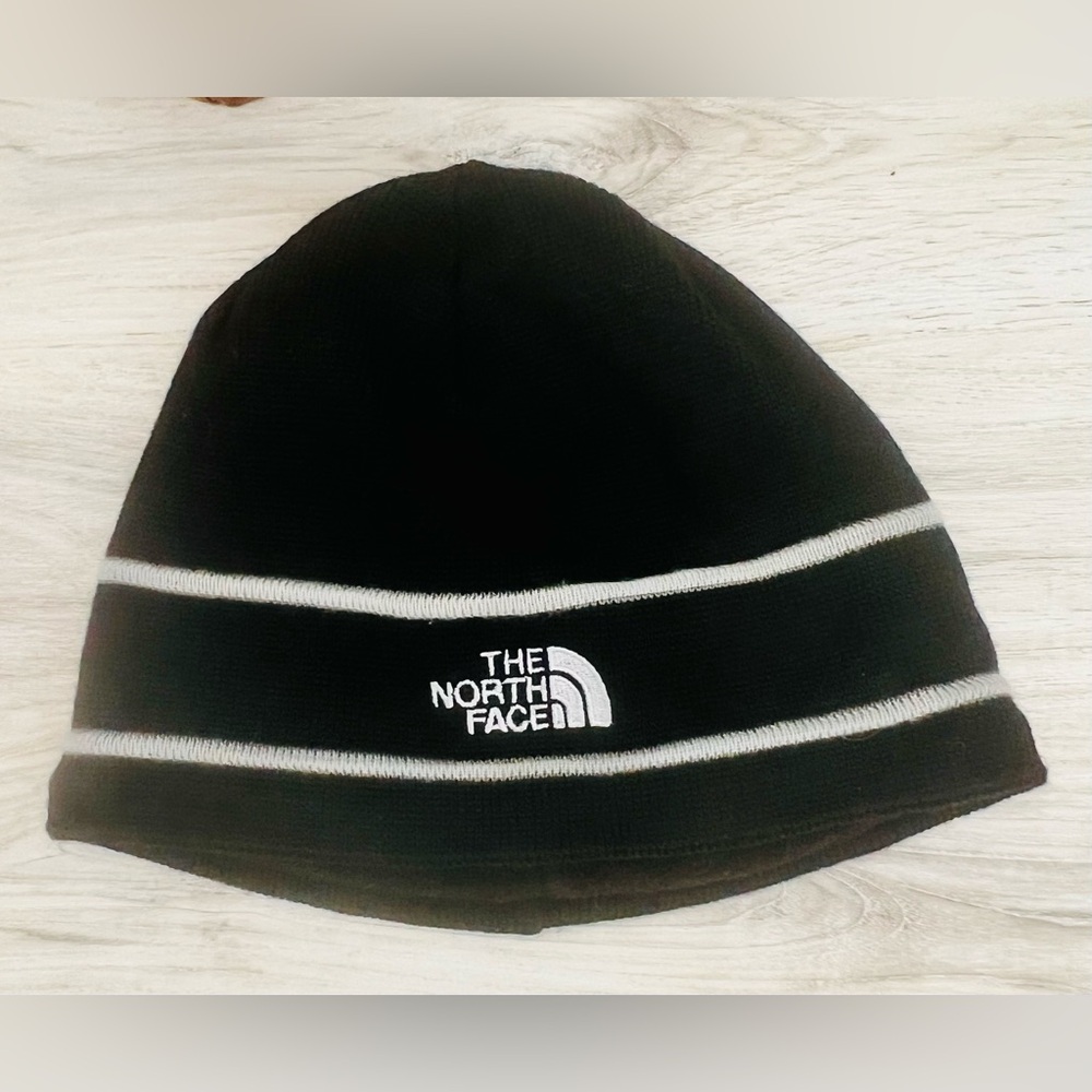The North Face Black and White Logo Beanie